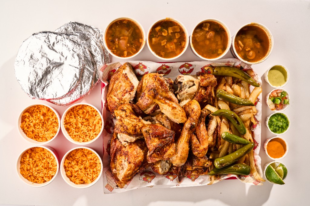 Wood-fired chicken catering tray
